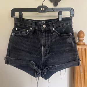 BDG Distressed Black Denim Shorts, waist 24
